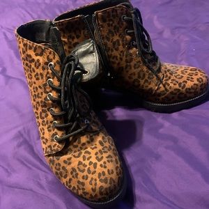 Leopard Print Booties